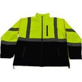 Petra Roc Inc Petra Roc Two Tone Water Resistant Soft Shell Jacket, ANSI Class 3, Lime/Blk, 3X, LBSFJ1-C3-3XL LBSFJ1-C3-3X